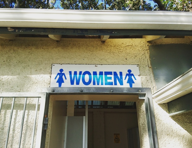 Point Chev beach toilet, signage women's