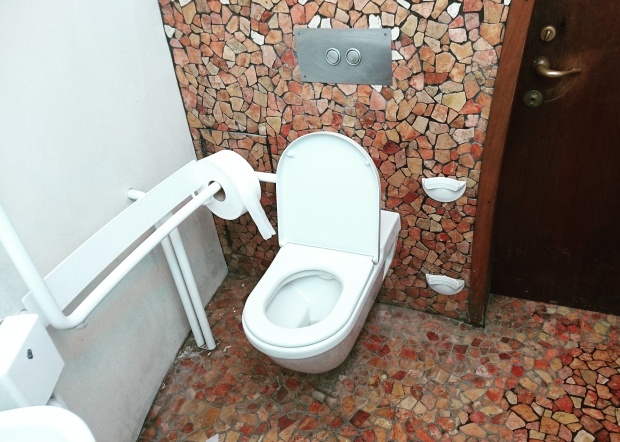 Matakana public toilets, interior of toilet